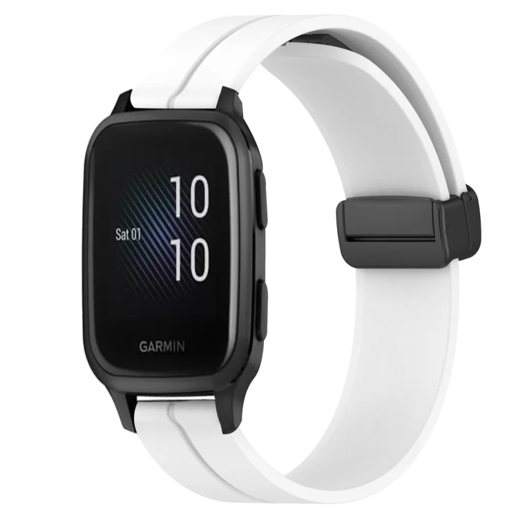 20mm Solid Color Magnetic Clasp Silicone Watch Band
