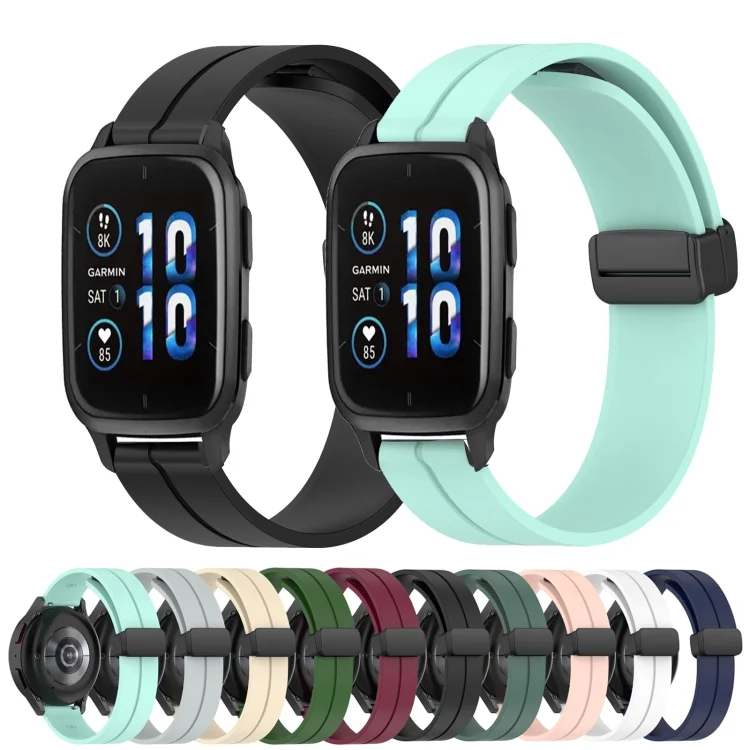 SYA002027111_B1.webp 20mm Solid Color Magnetic Clasp Silicone Watch Band - Image 2