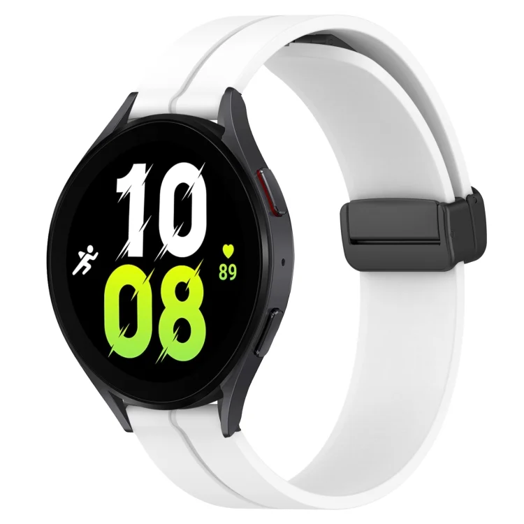 20mm Solid Color Magnetic Clasp Silicone Watch Band