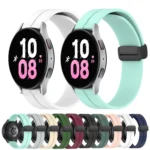20mm Solid Color Magnetic Clasp Silicone Watch Band - Image 2