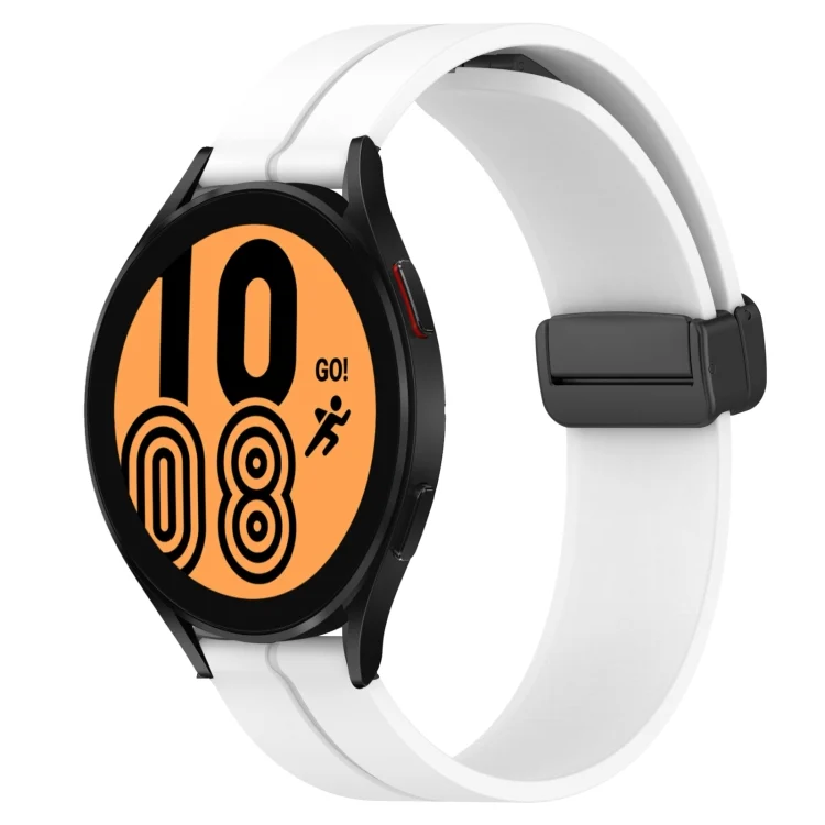20mm Solid Color Magnetic Clasp Silicone Watch Band