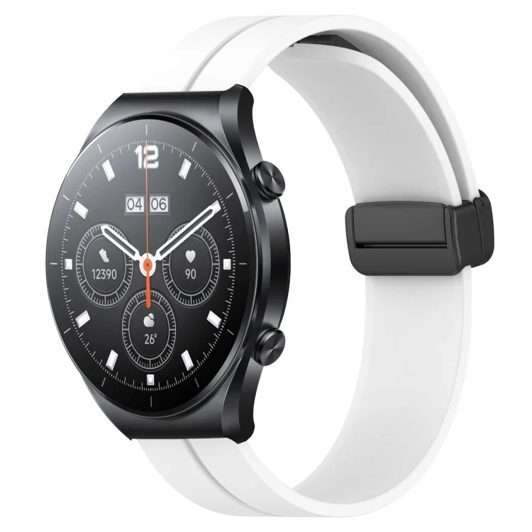 22mm Solid Color Magnetic Clasp Silicone Watch Band