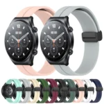 22mm Solid Color Magnetic Clasp Silicone Watch Band - Image 2