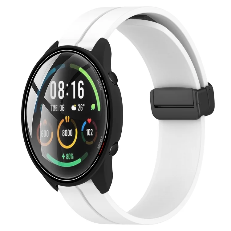 22mm Solid Color Magnetic Clasp Silicone Watch Band