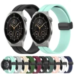 22mm Solid Color Magnetic Clasp Silicone Watch Band - Image 2