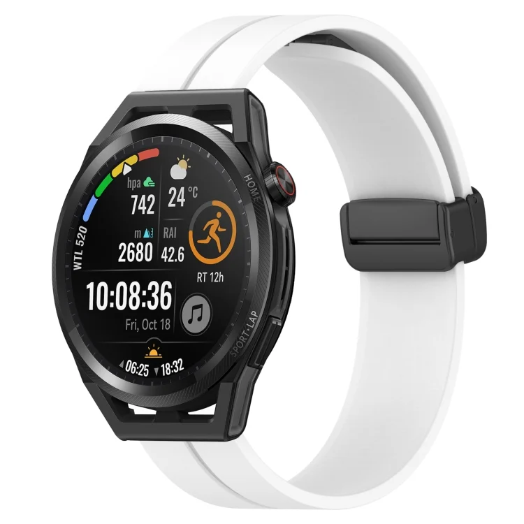 22mm Solid Color Magnetic Clasp Silicone Watch Band