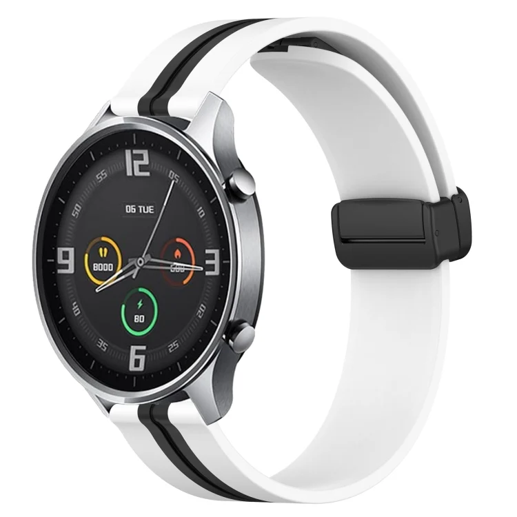 22mm Folding Magnetic Clasp Silicone Watch Band