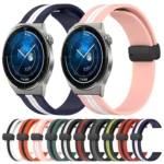 22mm Folding Magnetic Clasp Silicone Watch Band - Image 2
