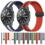 22mm Folding Magnetic Clasp Silicone Watch Band - Image 2