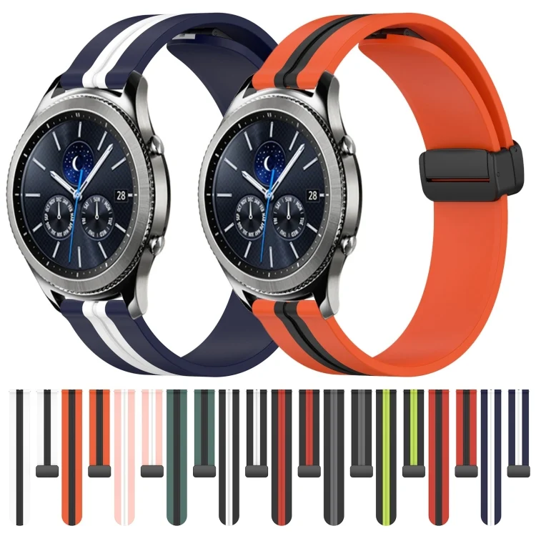 SYA002028203_B1.webp 22mm Folding Magnetic Clasp Silicone Watch Band - Image 2