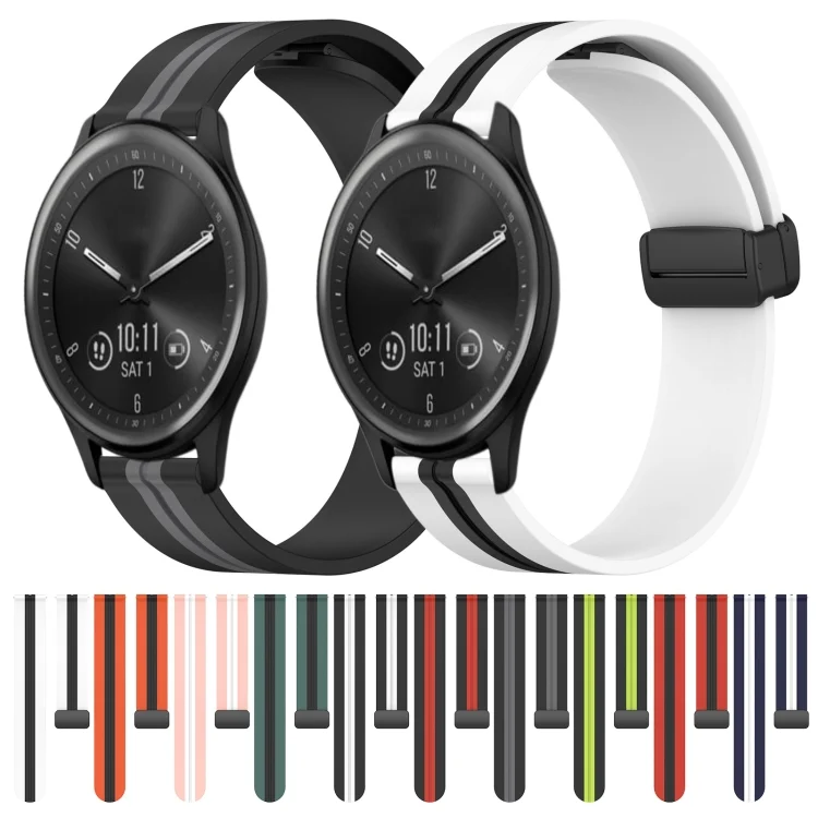 SYA002028301_B1.webp 20mm Folding Magnetic Clasp Silicone Watch Band - Image 2