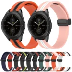 20mm Folding Magnetic Clasp Silicone Watch Band - Image 2