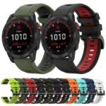 22mm Two-Color Sports Silicone Watch Band - Image 2