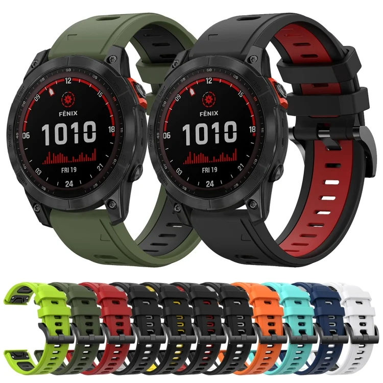 SYA002030102_B1.webp 22mm Two-Color Sports Silicone Watch Band - Image 2