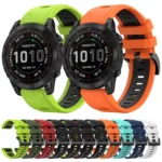 22mm Two-Color Sports Silicone Watch Band - Image 2