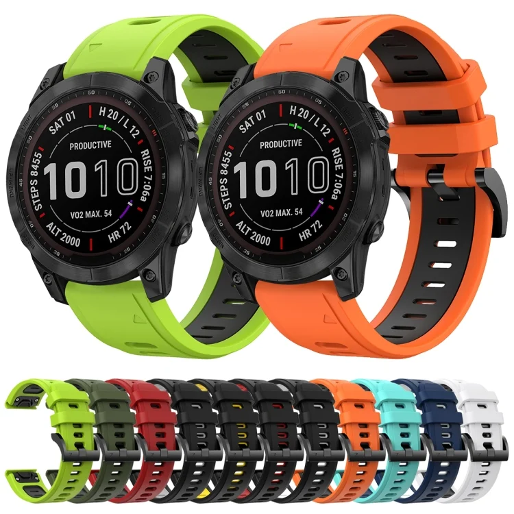 SYA002030103_B1.webp 22mm Two-Color Sports Silicone Watch Band - Image 2