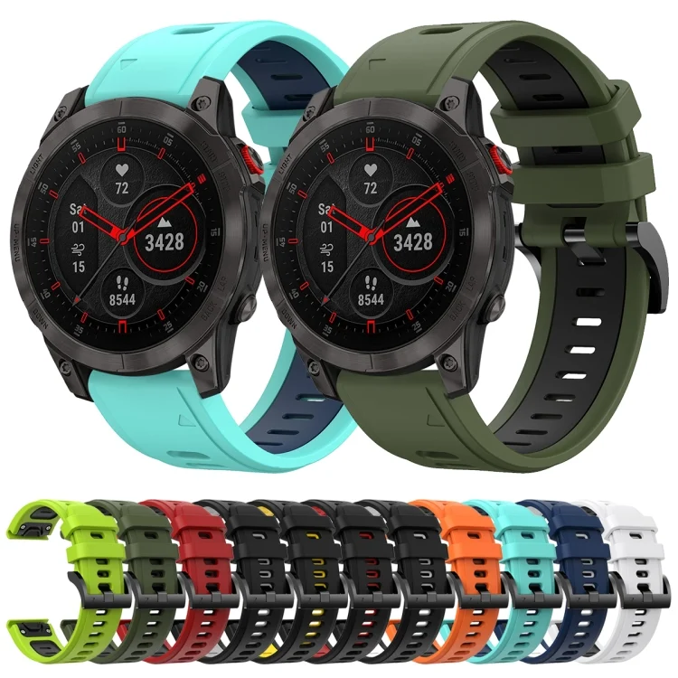 SYA002030104_B1.webp 22mm Two-Color Sports Silicone Watch Band - Image 2
