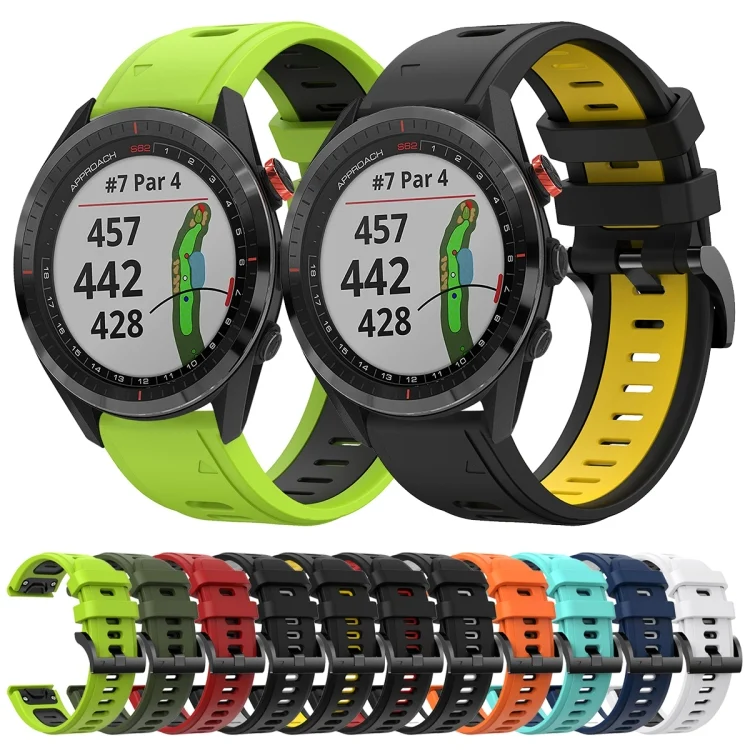 SYA002030105_B1.webp 22mm Two-Color Sports Silicone Watch Band - Image 2