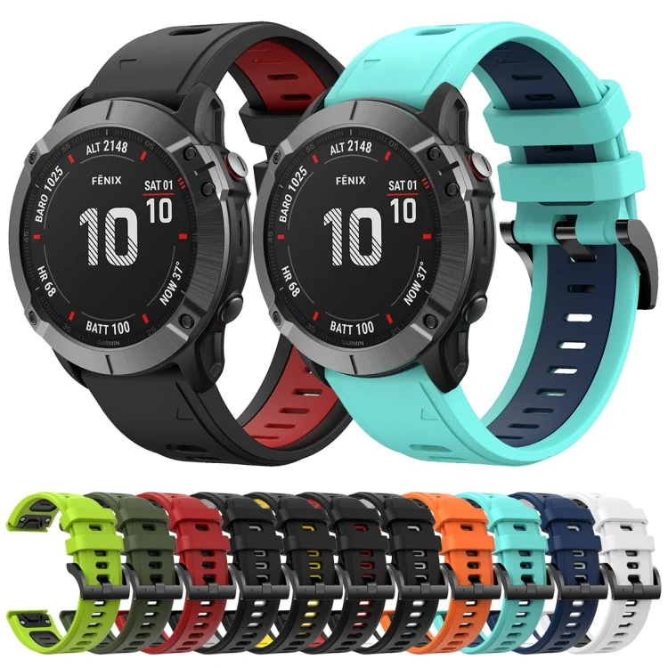 SYA002030106_B1.webp 22mm Two-Color Sports Silicone Watch Band - Image 2