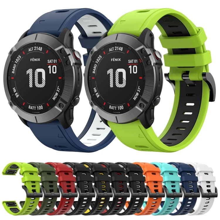 SYA002030107_B1.webp 22mm Two-Color Sports Silicone Watch Band - Image 2