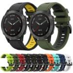22mm Two-Color Sports Silicone Watch Band - Image 2