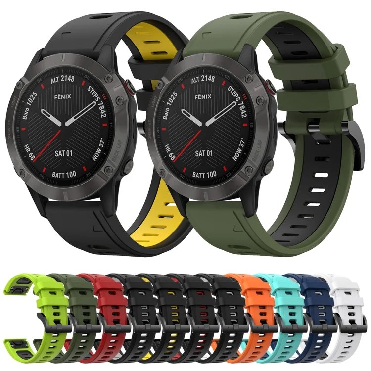 SYA002030108_B1.webp 22mm Two-Color Sports Silicone Watch Band - Image 2