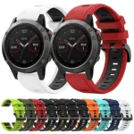 22mm Two-Color Sports Silicone Watch Band - Image 2