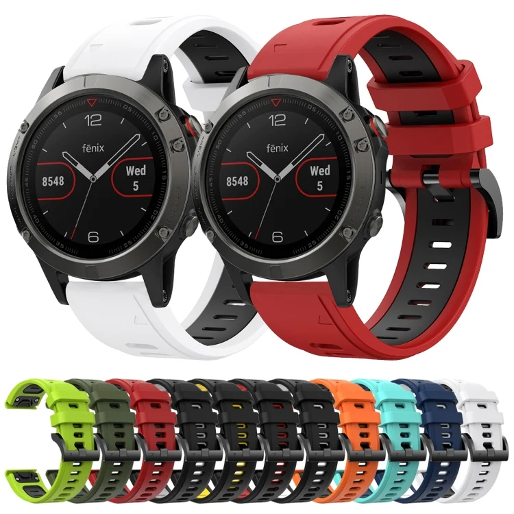 SYA002030109_B1.webp 22mm Two-Color Sports Silicone Watch Band - Image 2