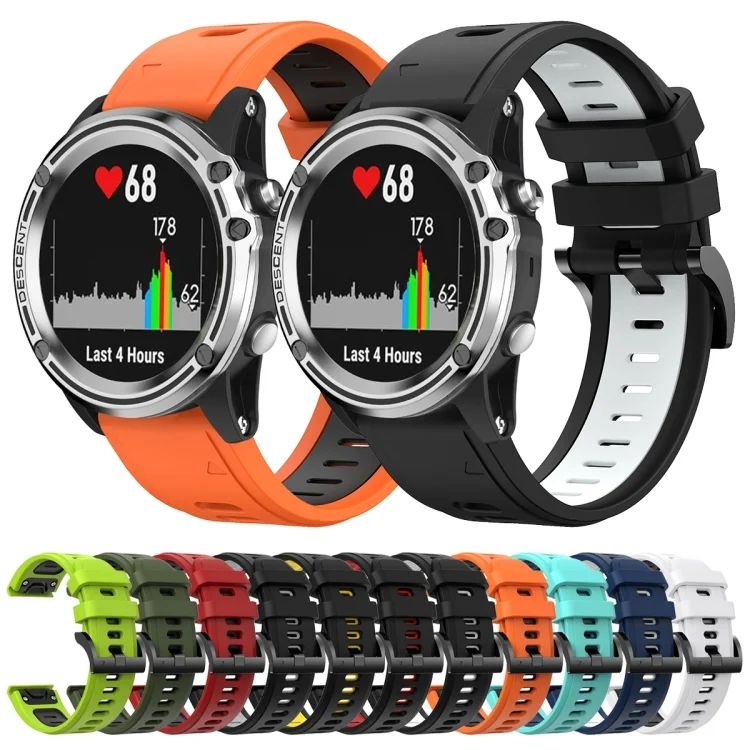 SYA002030111_B1.webp 22mm Two-Color Sports Silicone Watch Band - Image 2