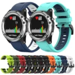 22mm Two-Color Sports Silicone Watch Band - Image 2