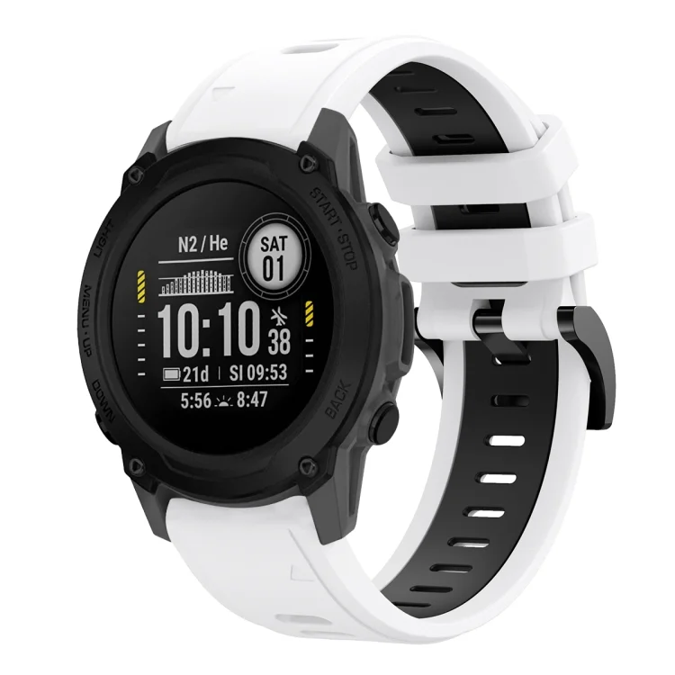 22mm Two-Color Sports Silicone Watch Band