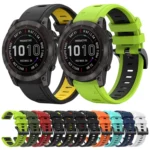 26mm Two-Color Sports Silicone Watch Band - Image 2