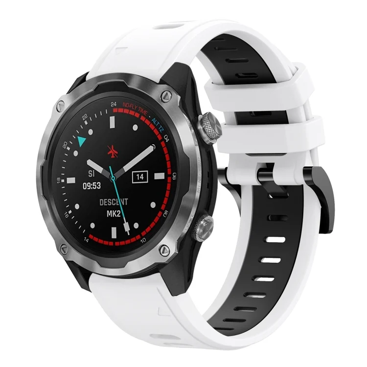 26mm Two-Color Sports Silicone Watch Band