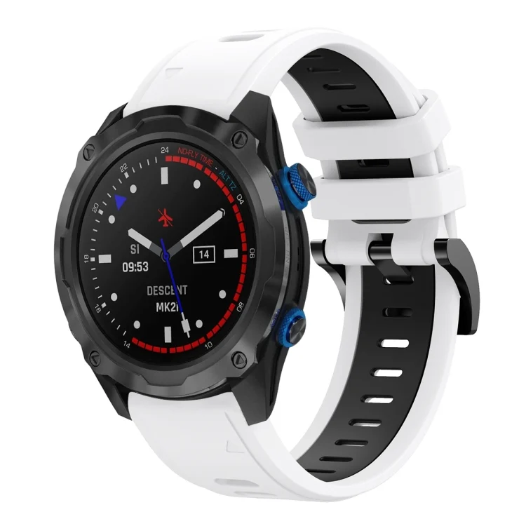 26mm Two-Color Sports Silicone Watch Band