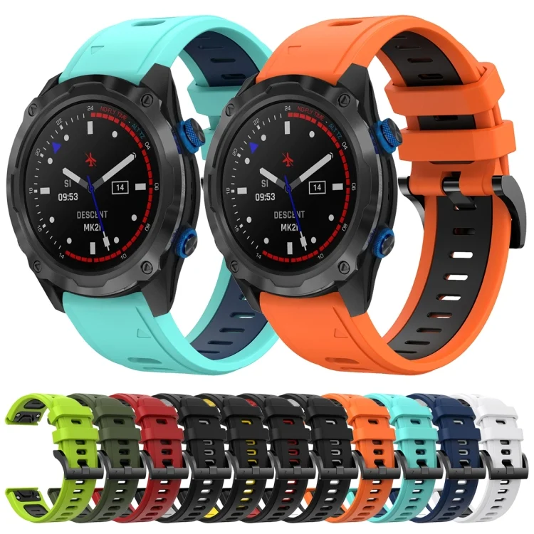 SYA002030214_B1.webp 26mm Two-Color Sports Silicone Watch Band - Image 2