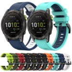 26mm Two-Color Sports Silicone Watch Band - Image 2