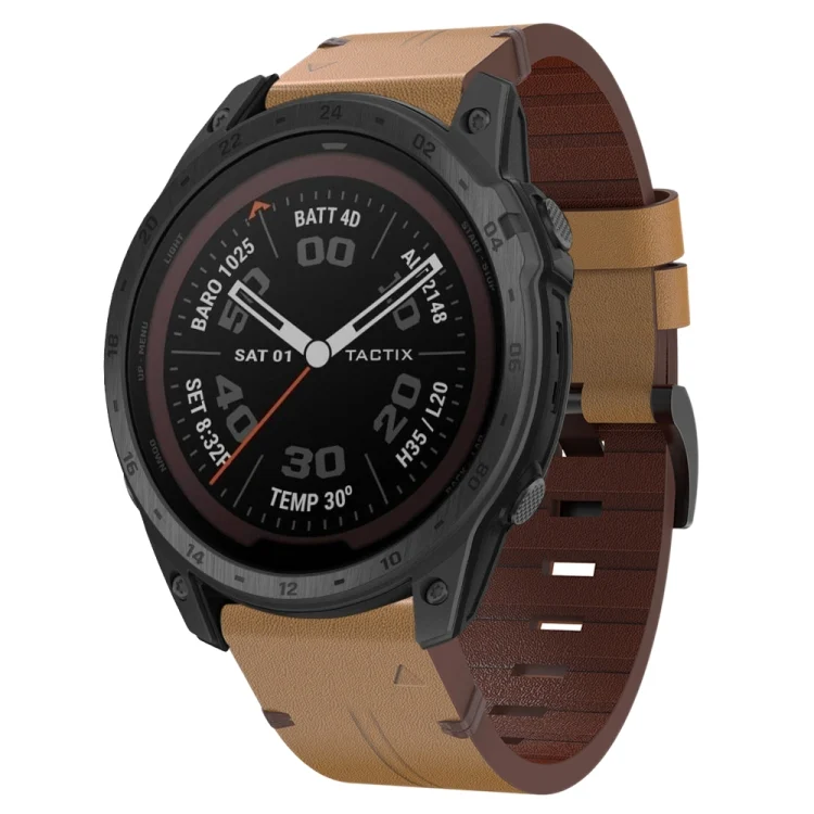 26mm Leather Steel Buckle Watch Band