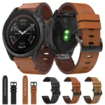 26mm Leather Steel Buckle Watch Band - Image 3