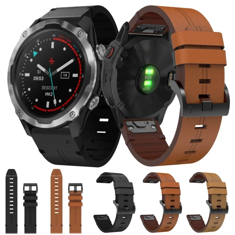 SYA002033415_B2.webp 26mm Leather Steel Buckle Watch Band - Image 3
