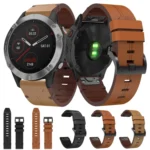22mm Leather Steel Buckle Watch Band - Image 3