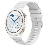 20mm Wavy Dot Pattern Solid Color Silicone Watch Band