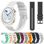 20mm Wavy Dot Pattern Solid Color Silicone Watch Band - Image 2
