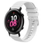 20mm Wavy Dot Pattern Solid Color Silicone Watch Band