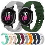 20mm Wavy Dot Pattern Solid Color Silicone Watch Band - Image 2