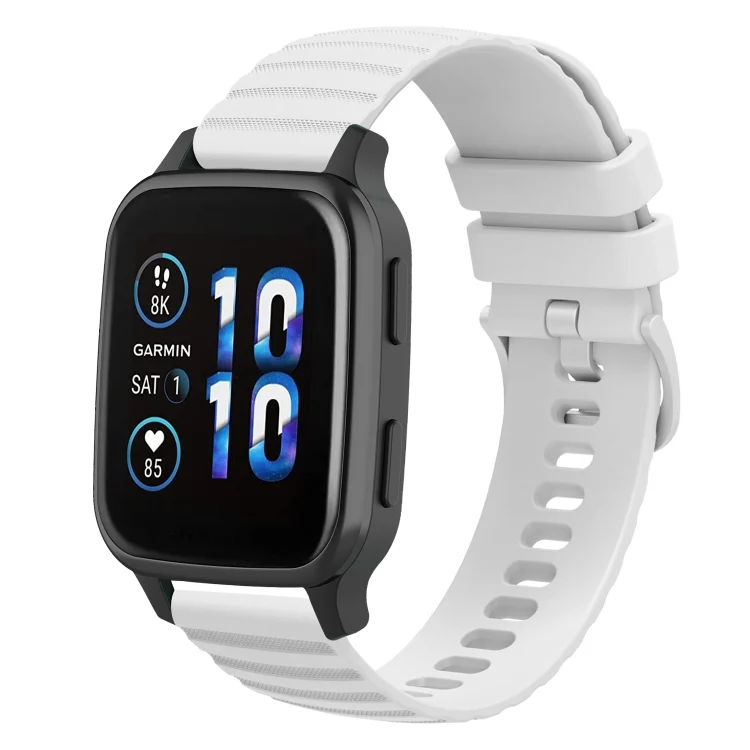 20mm Wavy Dot Pattern Solid Color Silicone Watch Band