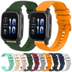 20mm Wavy Dot Pattern Solid Color Silicone Watch Band - Image 2
