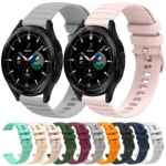 20mm Wavy Dot Pattern Solid Color Silicone Watch Band - Image 2