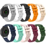 20mm Wavy Dot Pattern Solid Color Silicone Watch Band - Image 3