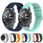 22mm Wavy Dot Pattern Solid Color Silicone Watch Band - Image 3