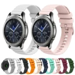 22mm Wavy Dot Pattern Solid Color Silicone Watch Band - Image 3